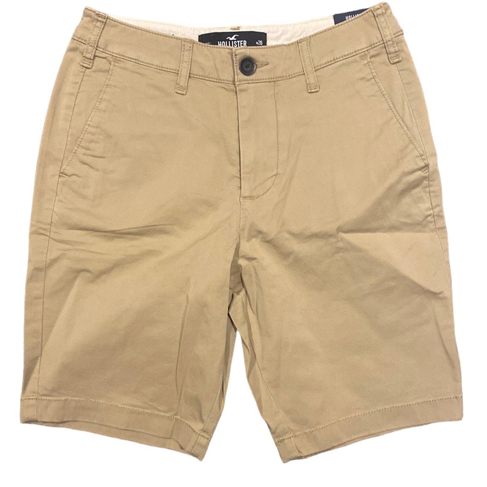 Hollister Flat Front Chino Style Shirts New 9” long